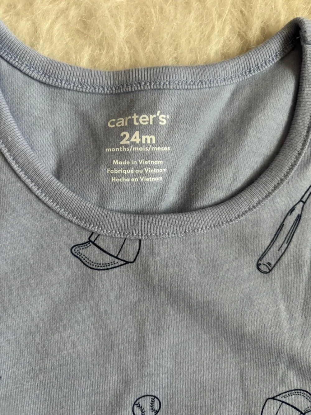 Carter's Toddler Boy Sporty Red Tee & Light Blue Tank Top Set